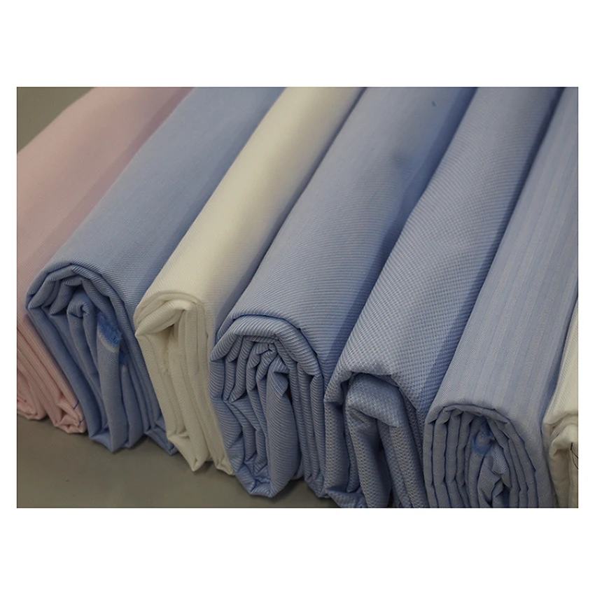 Wholesale Japanese plain color polyester shirt organic cotton fabrics