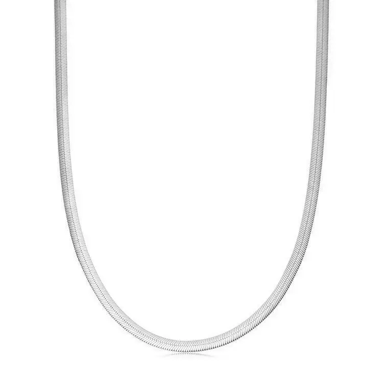 Classic Adjustable 2.1mm Italy Silver Chain 925 Sterling Silver Snake Herringbone Necklace 2.1mm