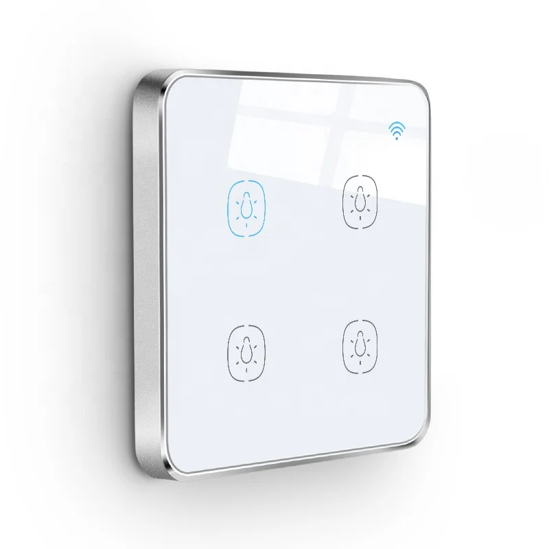  Tuya Smart Life APP Великобритании ЕС стандарт Wi-Fi 4 банды смарт сенсорный выключатель интеллигентая (ый) переключатель для пульт дистанционного управления создания качественного соединения мобильные