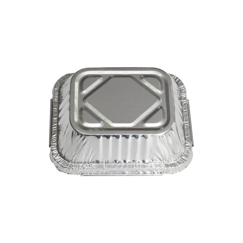 8011 Disposable Food Packing Aluminium Foil Food Container with Clear Lid
