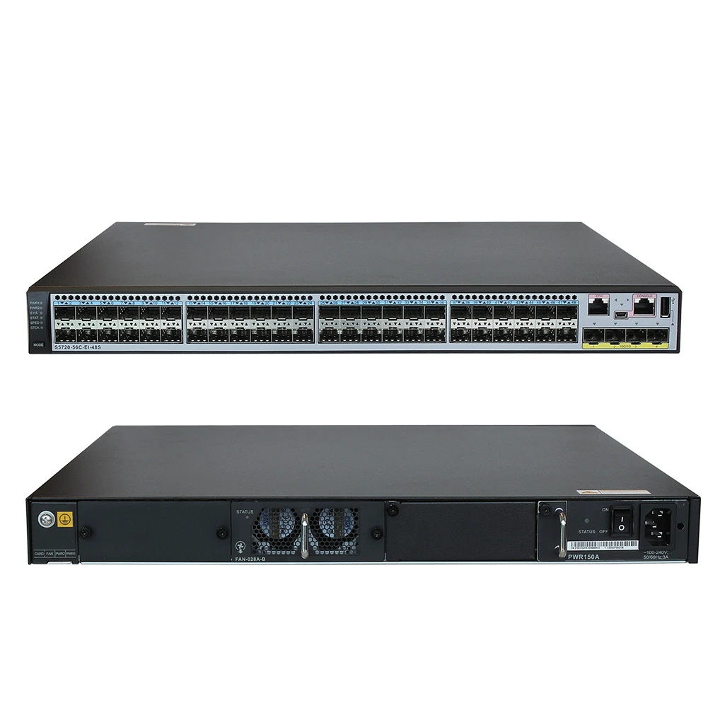 S5720-56C-EI-48S-AC Network Switch 48 Ports 48 Gigabit SFP Network Switch 10G Optical Next-Generation Enhanced Ethernet Switch