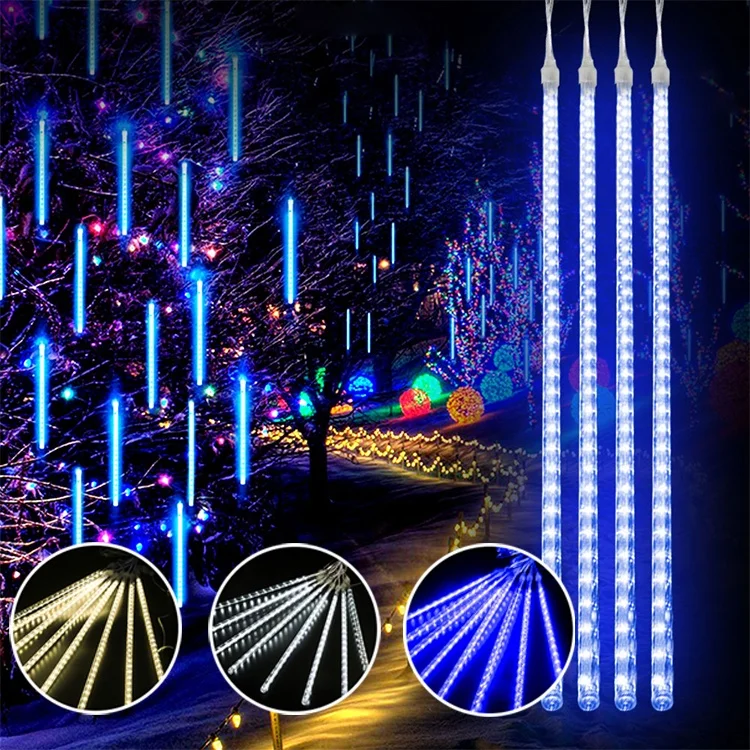 2020 110v 220v Waterproof Meteor Shower Rain Tubes Led String Light For Christmas Garden Decoration