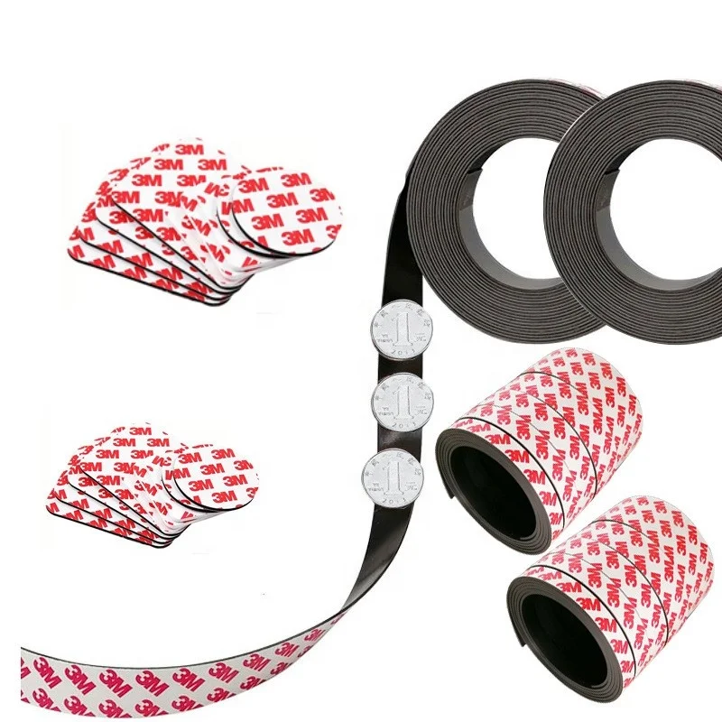 3m adhesive flexible magnet suppliers magnetic rubber strip roll sheet with cheap price