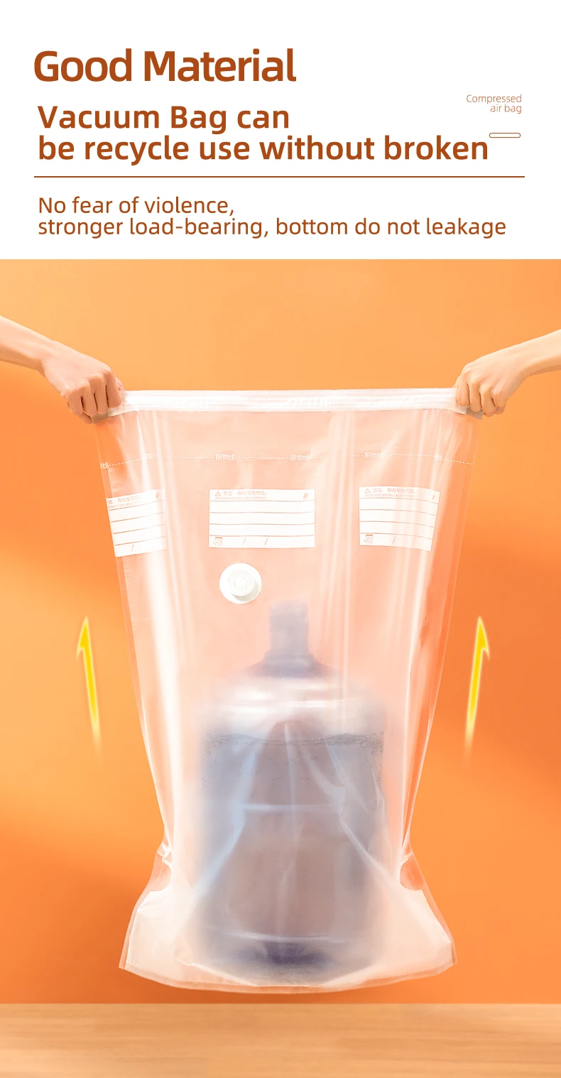 Cube Vacuum Storage bag Cloth Space Saver Vacuum Zipper Bag  No Pump Storage Compression Bags For Clothes