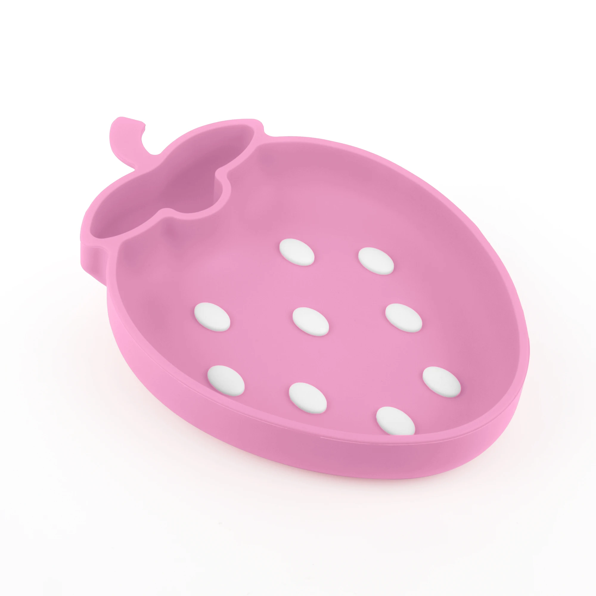 Dining Children Bpa Free Placemat Strawberry Toddler ECO Eating Baby Food Grade Tableware Infant Silicone Baby Feeding Set