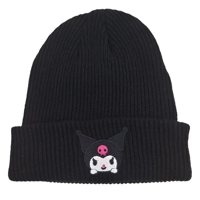 Winter Hats Beanies Kawaii Kuromi Kitty My Melody Colorful  Knitted Hats Warm Custom Embroidery Beanies