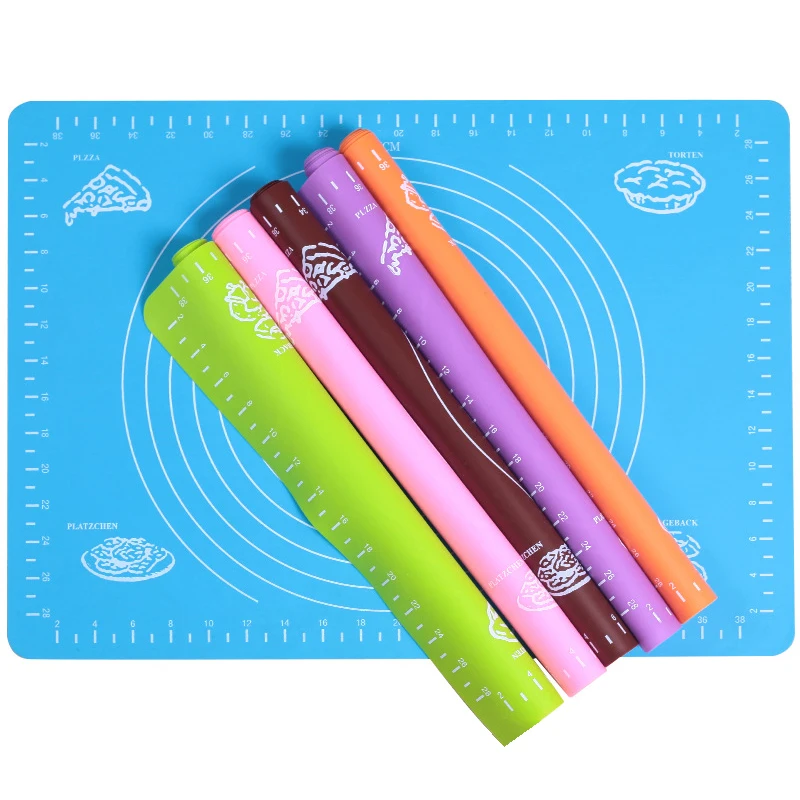 Silicone Kneading Pad with Size Table Placemat Pad Pastry Board Kneading Board Non-stick Pastry Mat for Rolling Dough