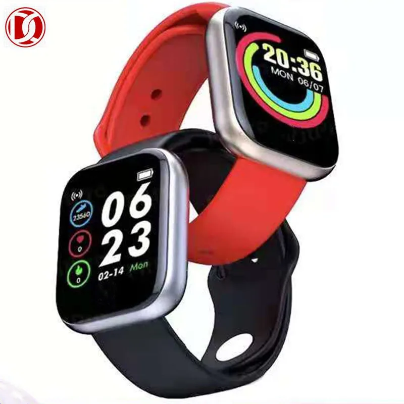 
HOT D20 /Y68 smart watch 2021 ip67 waterproof heart rate blood pressure Fitpro sleep monitor macaron smartwatch D20 D20S Y68S 