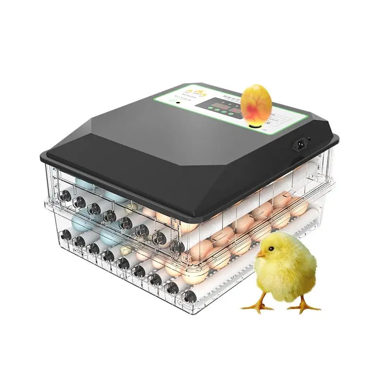 goose Dual Power Supply 128 Capacity Fully Automatic Egg Incubator temperature humidity controller