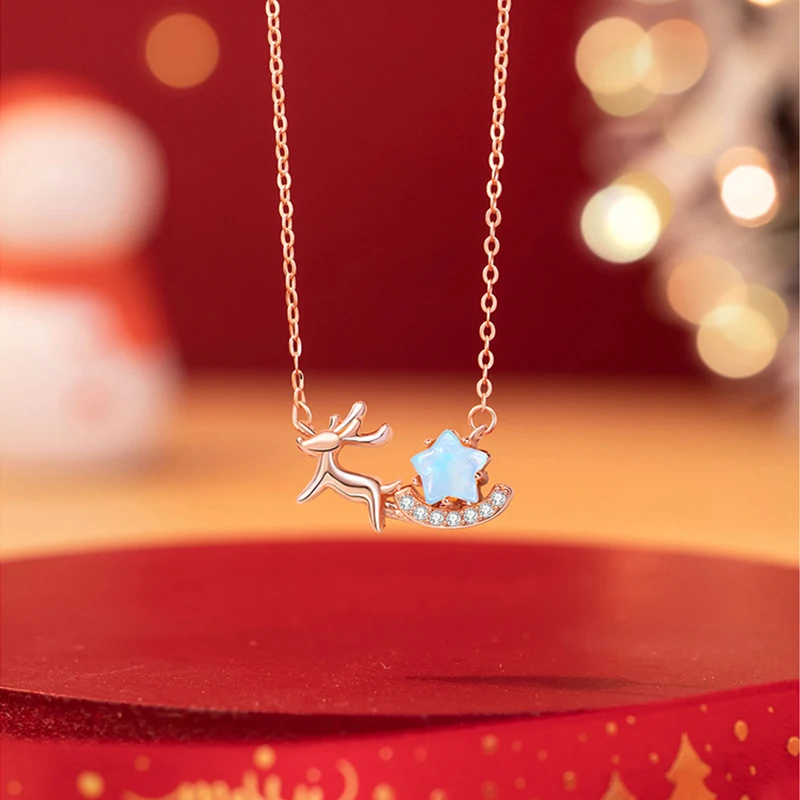 Elk Antler Tassel Pendant Sterling Silver 925 Necklace
