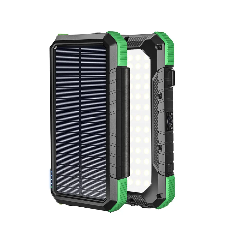 Hot Selling 20,000 mAh Power Bank With Foldable Solar Panel with USB QC 3.0 12-15V DC Output Portable Solar Charger
