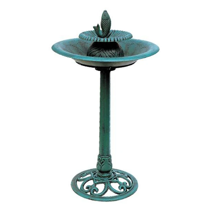 Открытый 2 уровня фонтан сада украшения для ванной, птица, ванна с железным основанием для более Steadly