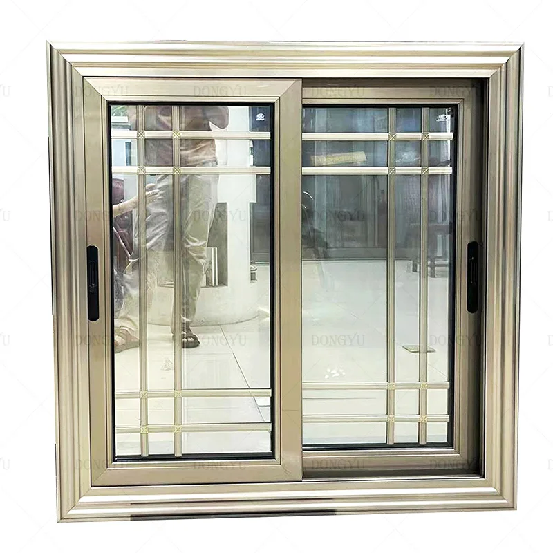 New Zealand Hot Sale Cheap Price Double Single Tempered  Glass  Tinted Color Aluminum Sliding Window  For Big Project House