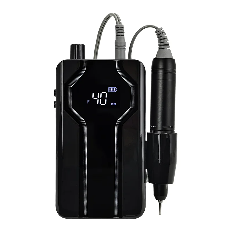 Rechargeable 40000 rpm low vibration e file manicure nail drill machine strong cordless dc motor nail polisher