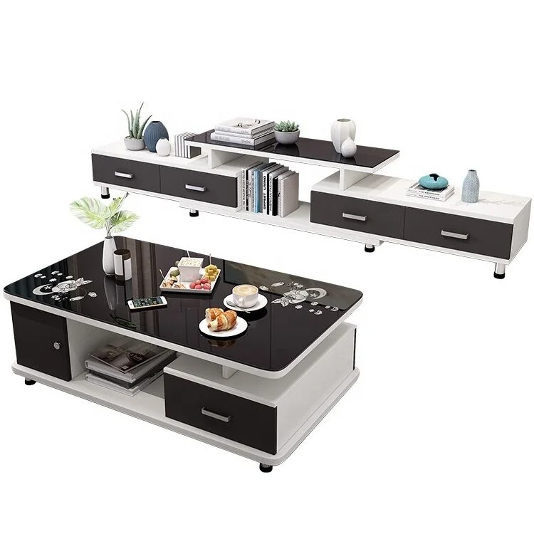 Современный дизайн в скандинавском стиле роскошный классический деревянный шкаф для телевизора журнальный столик