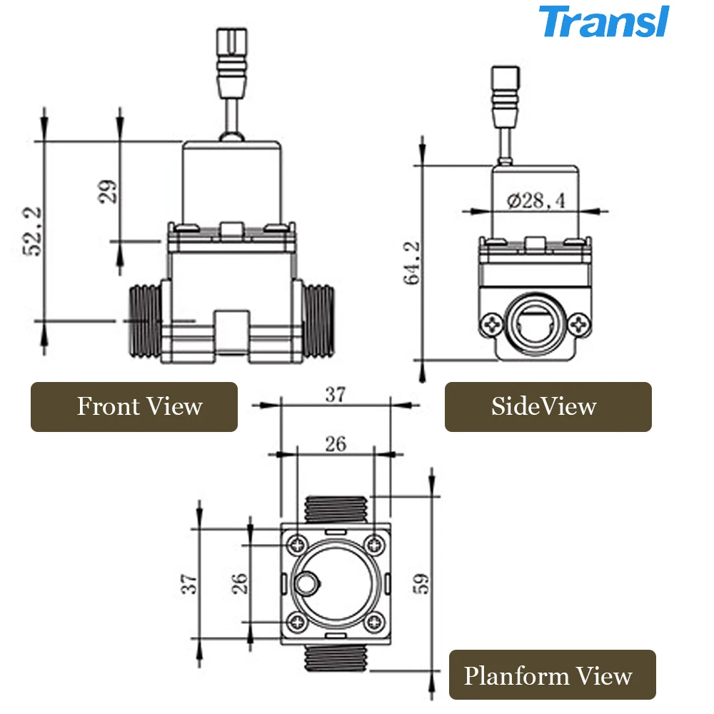 Transl DC 3V 6V 12V G 1/2 inch plastic bistable pulse water automatic touchless urinal toilet flush solenoid valve