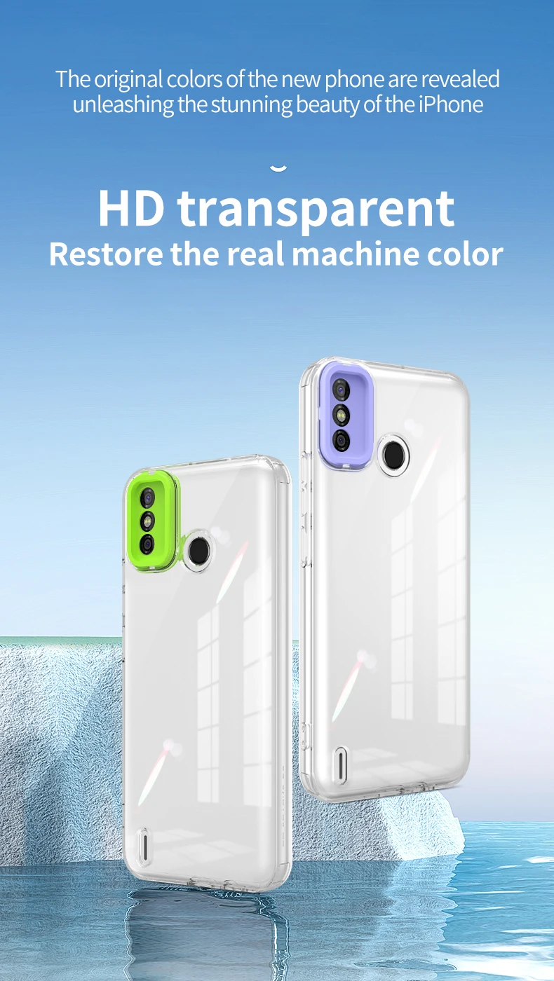 Case for Tecno transparent Eagle eye lens series mobilephone Silicone TPU Cover Shockproof phone Case for spark6 GO CAMON16 PRO