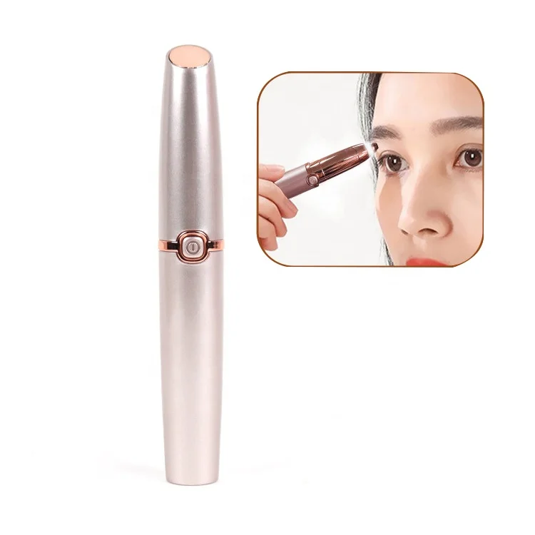Mini size portable electric eyebrow trimmer facial hair remover for women electric Cordless eyebrow remover