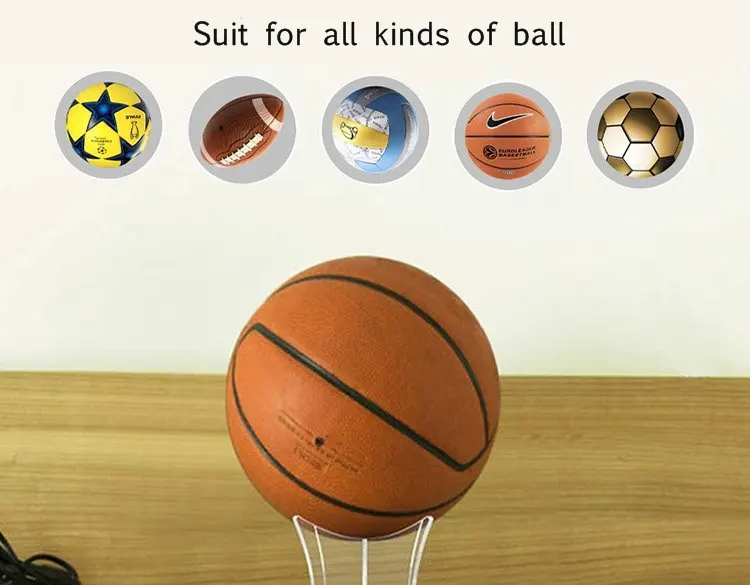 Customized Lucite Tzedakah Clear Mini Simple and Stylish Football Basketball Display Stand Storage Holder Acrylic Ball Stand