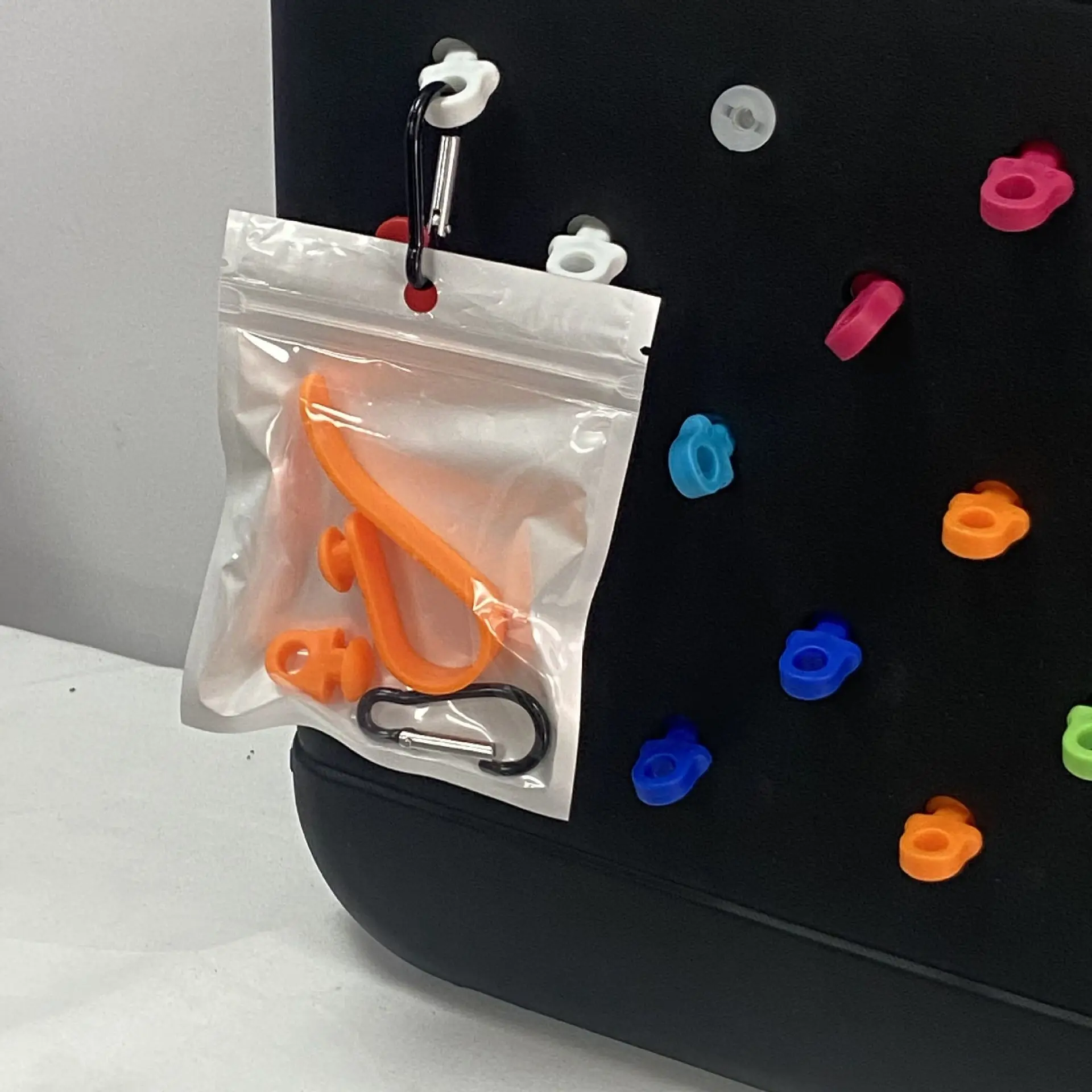 Besafe Insert Plastic Hooks Accessories Charm Carabiner Keychain Key Holder Compatible with Bogg Bag Beach Tote Bag