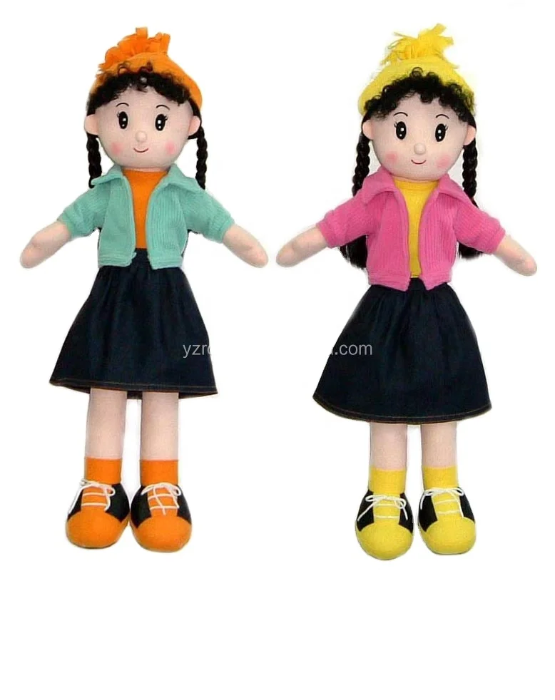 Plush doll for girls w/long hair