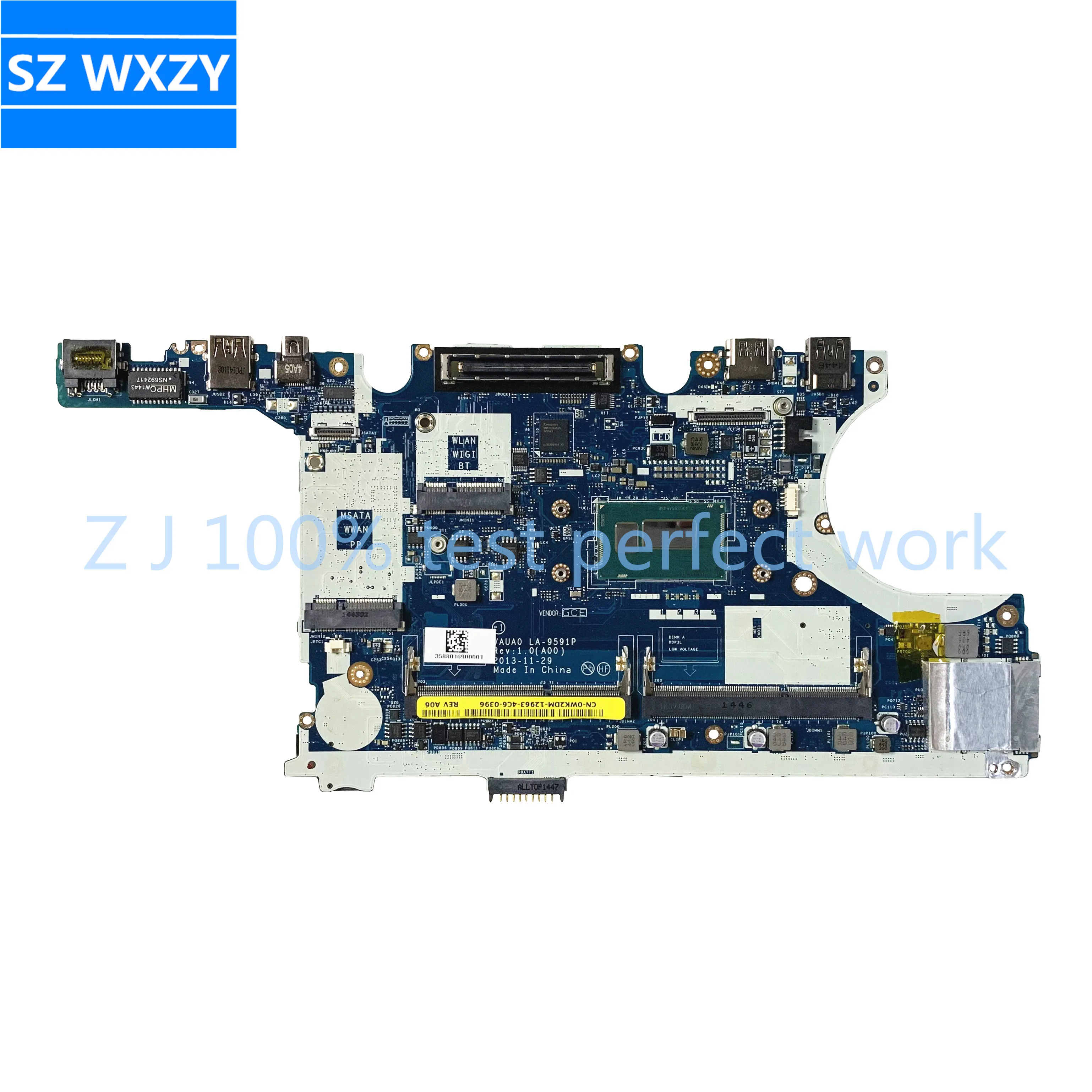 For DELL Latitude E7440 Laptop Motherboard With i7-4600u CPU VAUA0 LA-9591P CN-0WK2DM 0WK2DM DDR3L 100% Tested Fast Ship