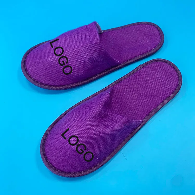 Wholesale Low Moq slippers for hotel with Custom Logo Comfortable White Spa Soft Slides for unisex with different fabric