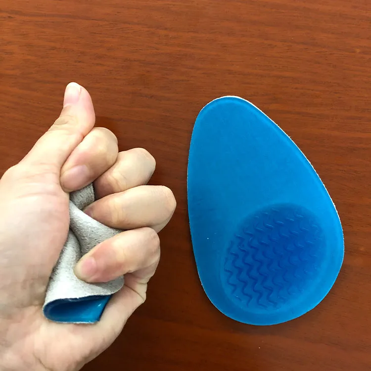 Factory direct sales support customized logo half insole cushioning silicon gel high heel cup pads height increase gel heel pad