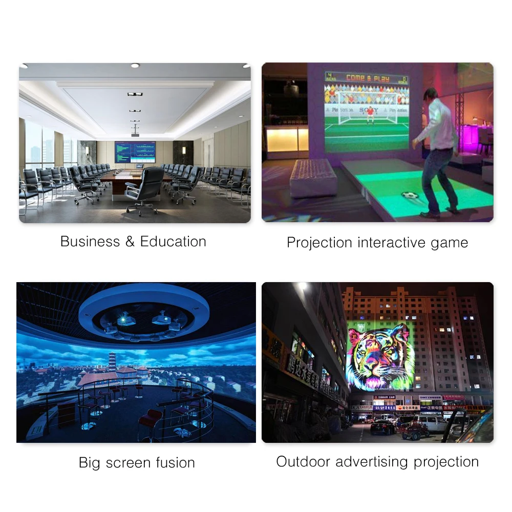 BYINTEK K400 3LCD 6000 Lumens XGA Outdoor Movie Projecteur 3D 4K Projector for Home Theater office Wholesale outdoor Advertising