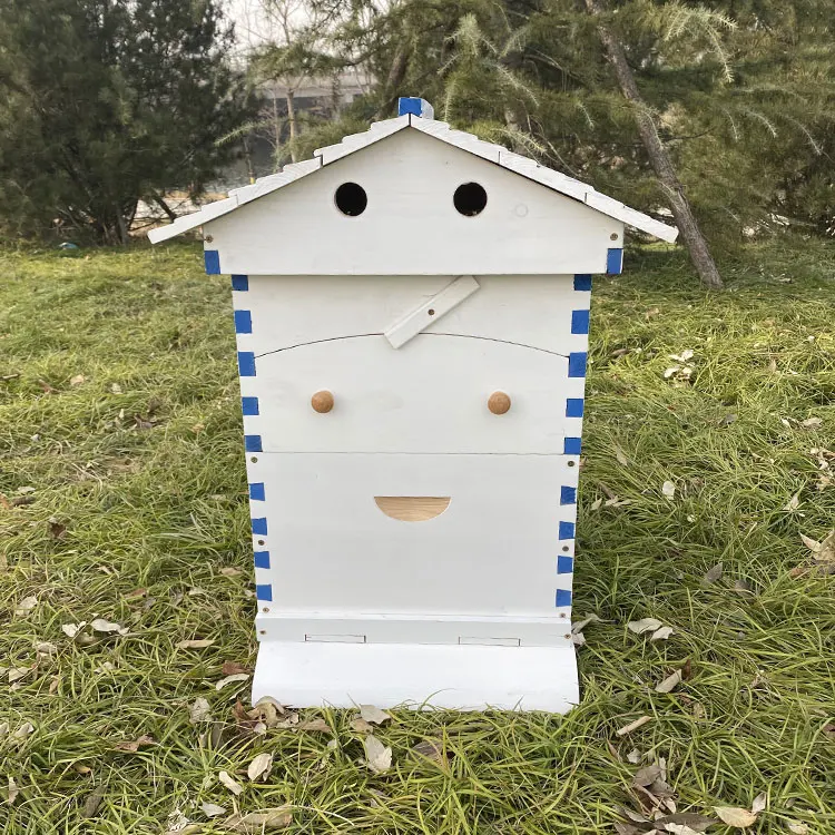 Factory Supply Wood Hive Paint Spraying Automatic Beehives for Sale White Auto Bee Hive