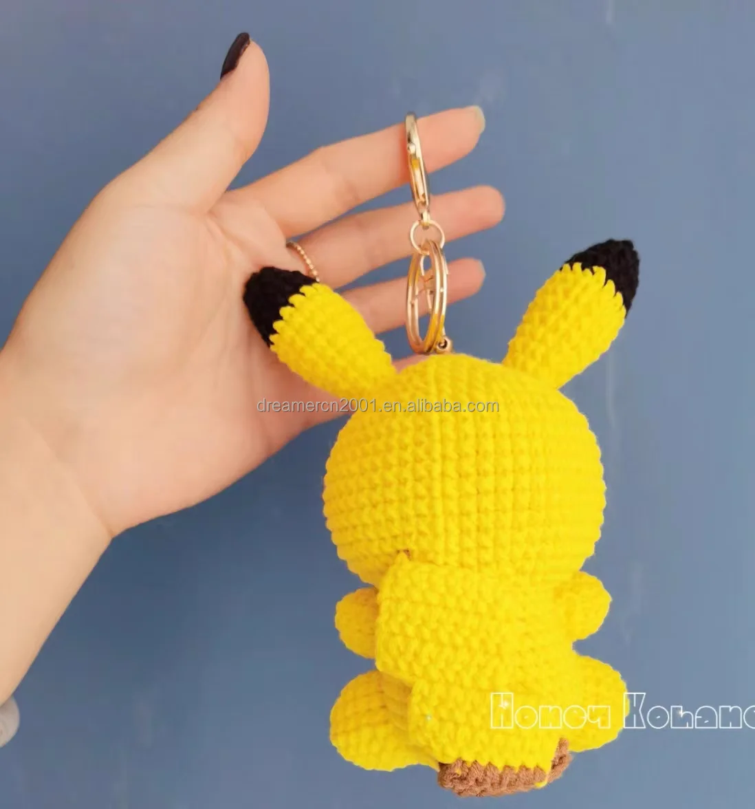100% handmade Crochet Pikachu Toys Knitted Plant Fruit Vegetable Flower Animal Cartoon Plush Toys Thread Hook Doll Pendant