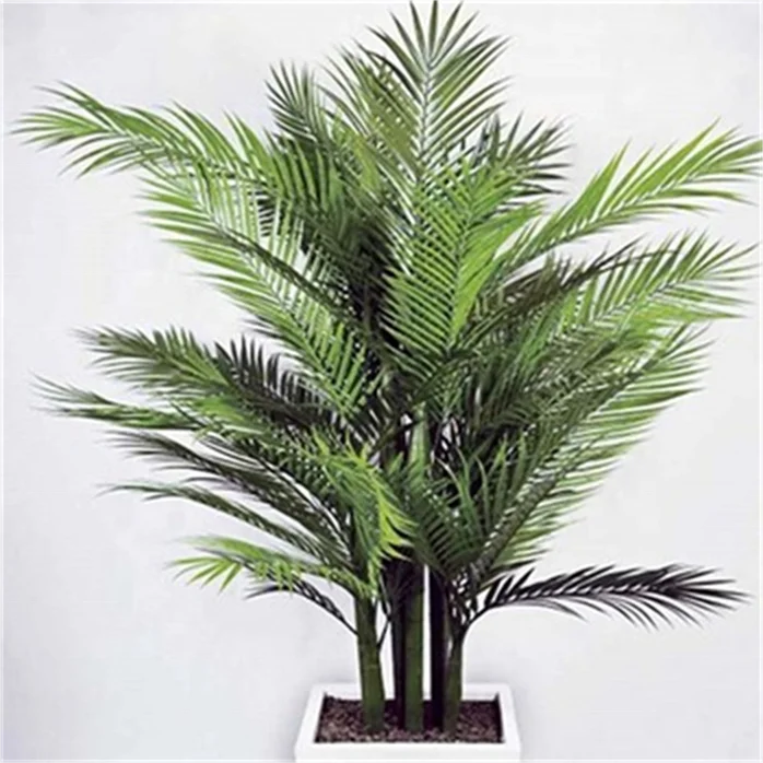 Hourpark Anti-UV plastic garden decoration Exquisite artificial green palm tree for outdoor