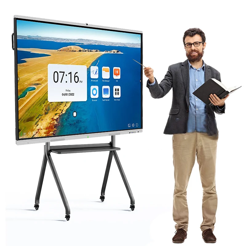 75inch 4kSmart Moniteurs Board Lcd Wifi Interactives Flat Panel Touch Screen for Teaching And Conference Interactives Flat Panel
