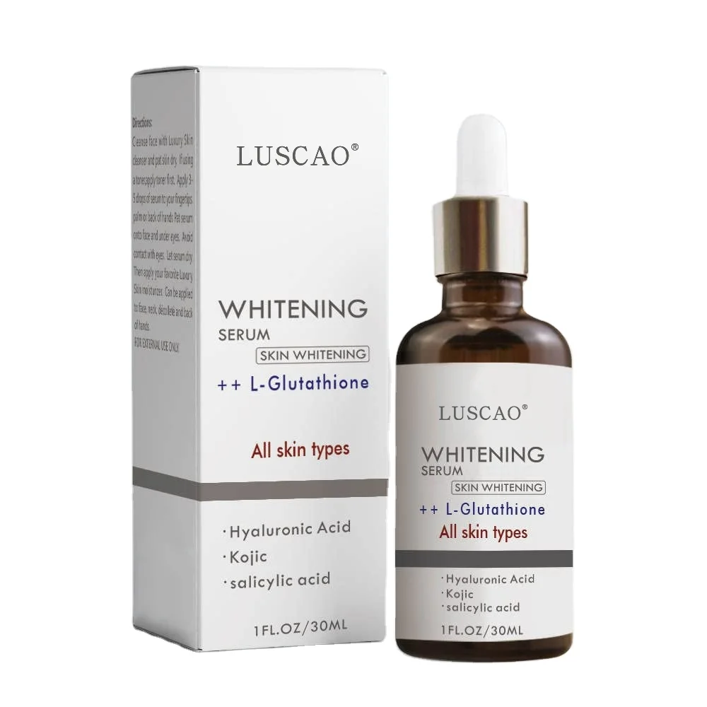 Natural Ingredients Kojic Acid Glutathione Serum Face Double Glutathione Super Skin Whitening Serum