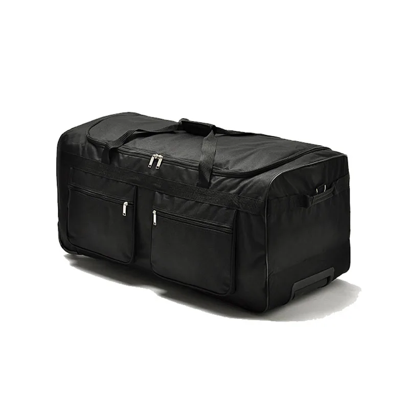 Travel Rolling Duffle Bag Foldable Storage Carry Luggage Duffle Tote Bag With Shoes Compartment