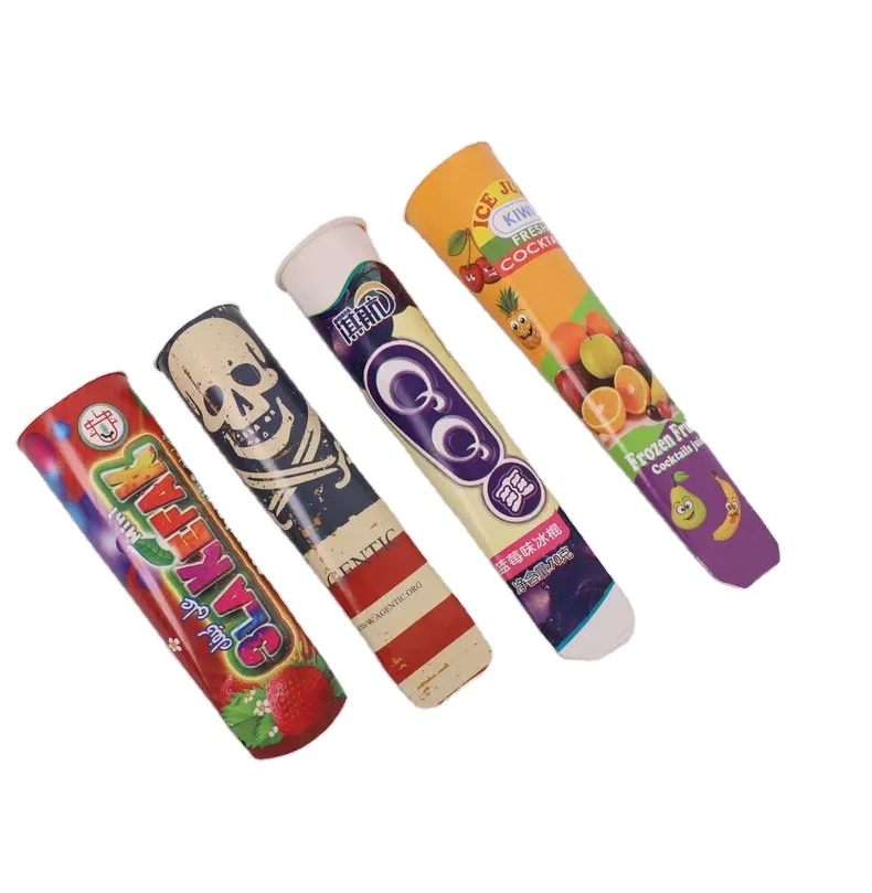 cream paper  squeeze cup Disposable Eco Friendly Calippo Ice Cream Tube Squeeze tube Push Up Ice Cream TubeIce