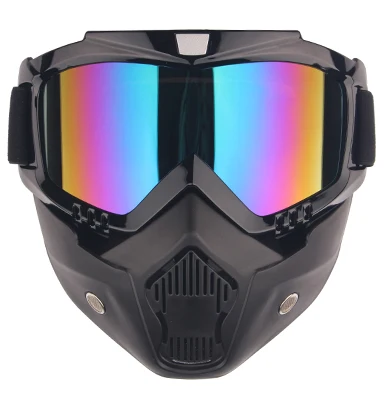 
Outdoor Tactical High Quality Fashion Motorcycle Protective Face Motorbike Windproof Motor Sports Mask Glasses 