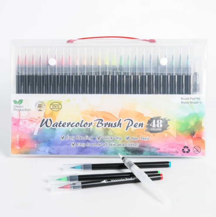 
hot selling 24 paint watercolor brush markers pens set 