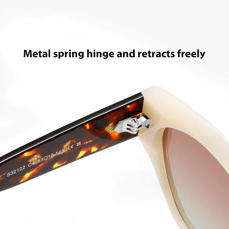 Fashionable Cat Eye Oval Shape Sunglasses for Female with Solid Build Weighty Feel Pure Acetate Design for Outdoor Activities