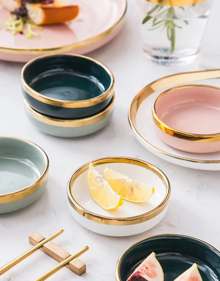 Cross-border 2021 porcelain plate high quality ceramic plates Chinese dish bowl plate