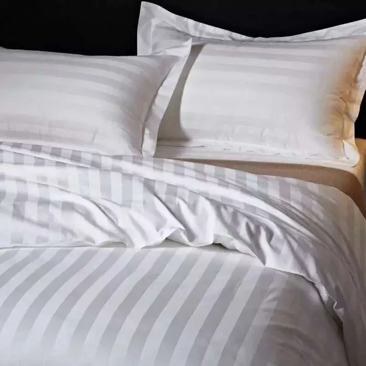 Постельное белье 5 звезд постельное размера «King-Size» из 100% хлопка в полоску Комплект постельного белья для отеля