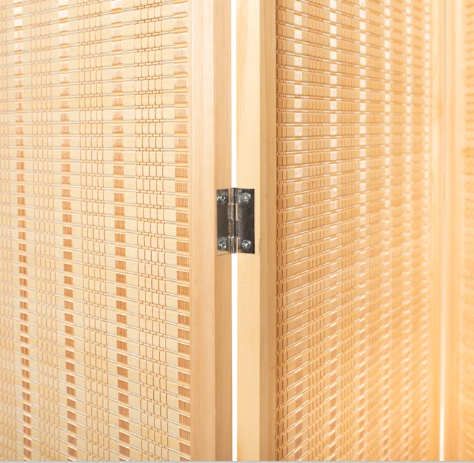 Bamboo Screen dividers Room Divider Folding Separator Partition Splitter Privacy Screen 4 Panel Bedroom Living Room Balcony
