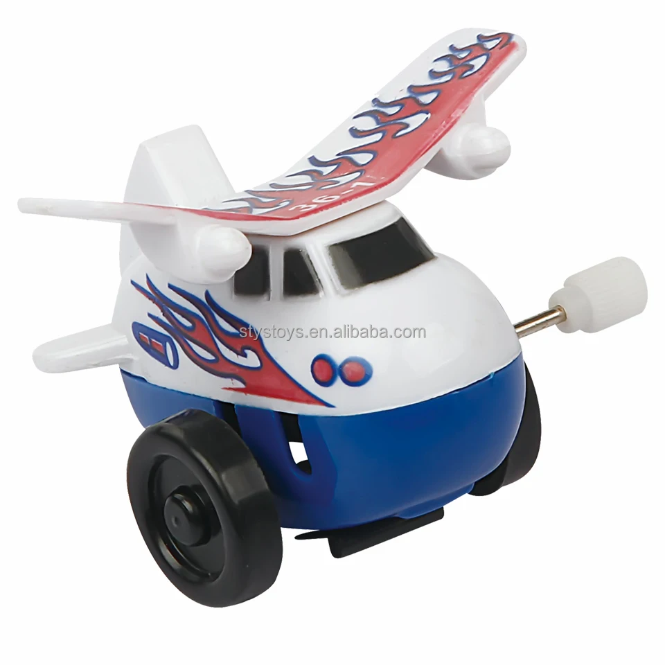 Cartoon Wind-up Fliping Toy Plane Mini Classic Wind Up Airplane Toy Retro Aircraft Figure Model