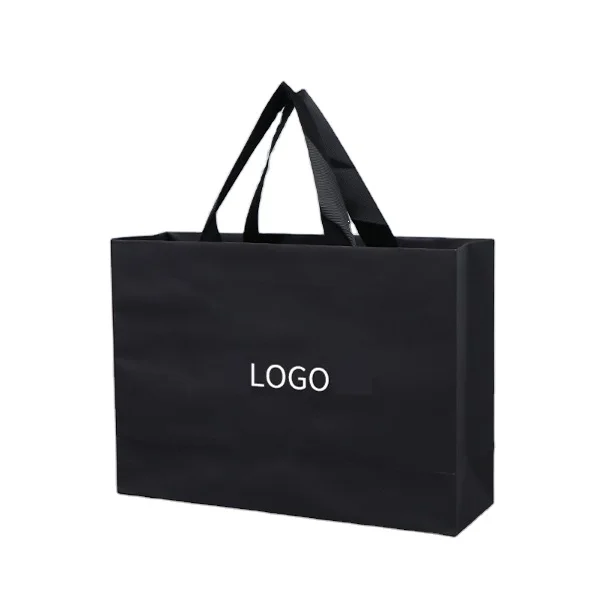 High Quality Reusable Brown Paper Kraft Shopping Bag White Cardboard Carrier Eco-Friendly Grocery Bags