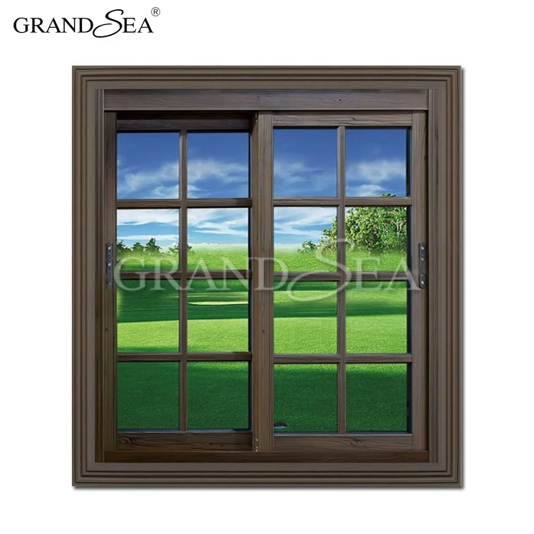 Turkey Style Waterproof Wooden Window Design Aluminum Window With Grill Design
