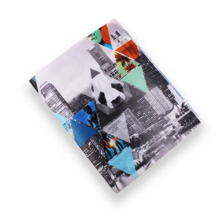 Printed hardcover PP cover ring binder custom office folder