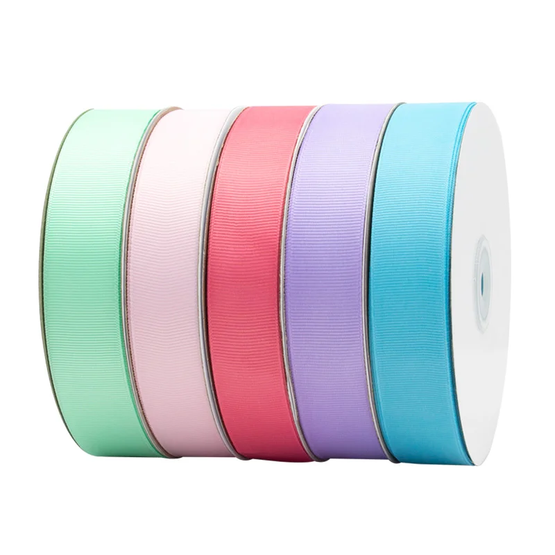 Grosgrain ribbon multi-color gift box packaging Christmas flowers decoration