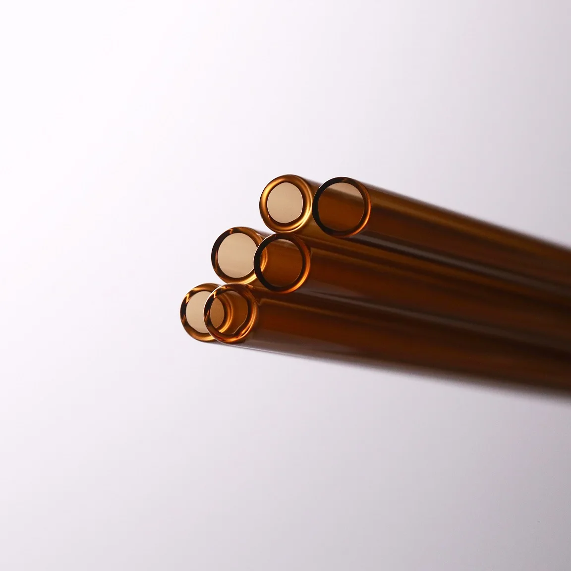 Borosilicate glass tube amber color