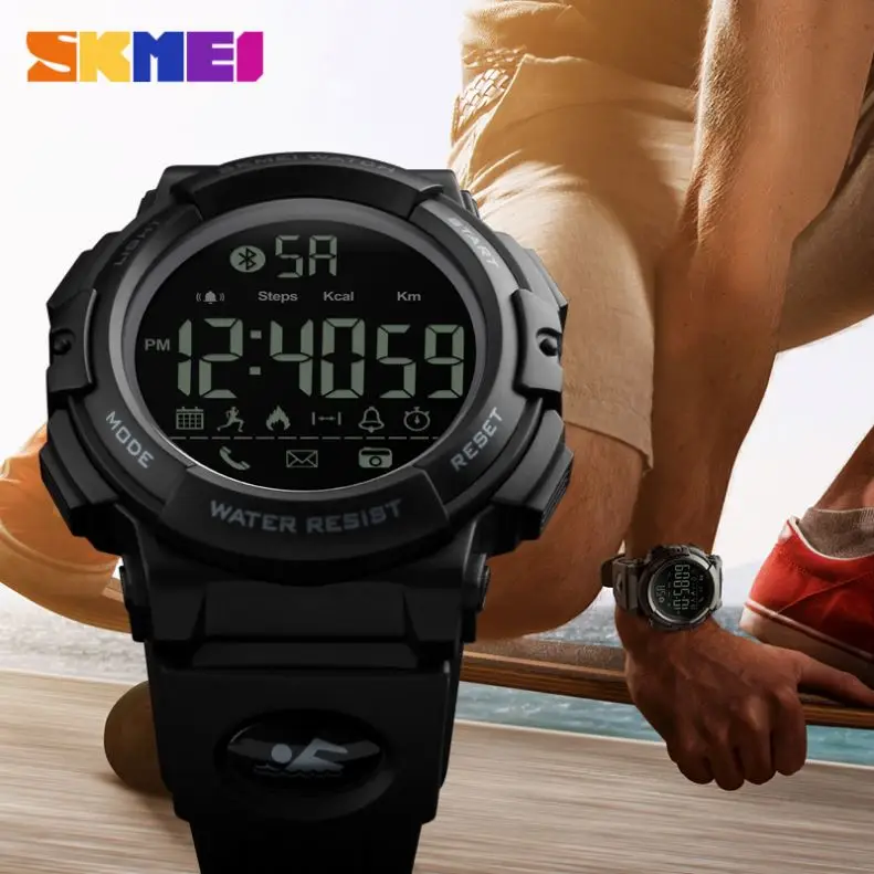  SKMEI 1303 роскошные черные часы унисекс с силиконовым ремешком двойным хронографом простые спортивные