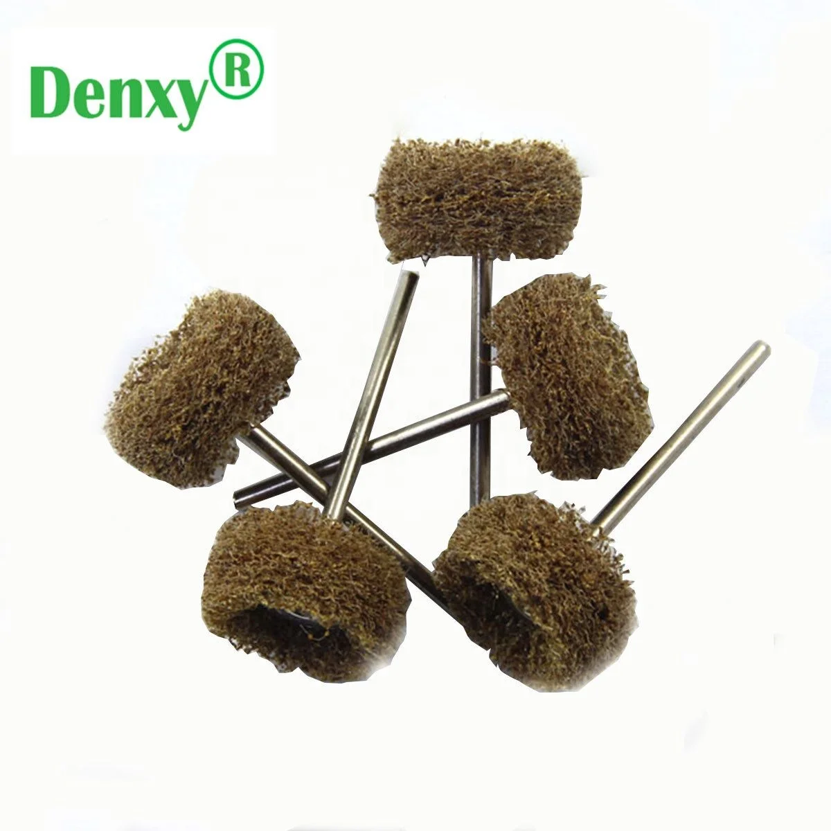 Стоматологическая лабораторная круглая зубная щетка Denxy с конским волосом акриловыми композитными элементами металлическая керамическая хвостовиком HP для полировки